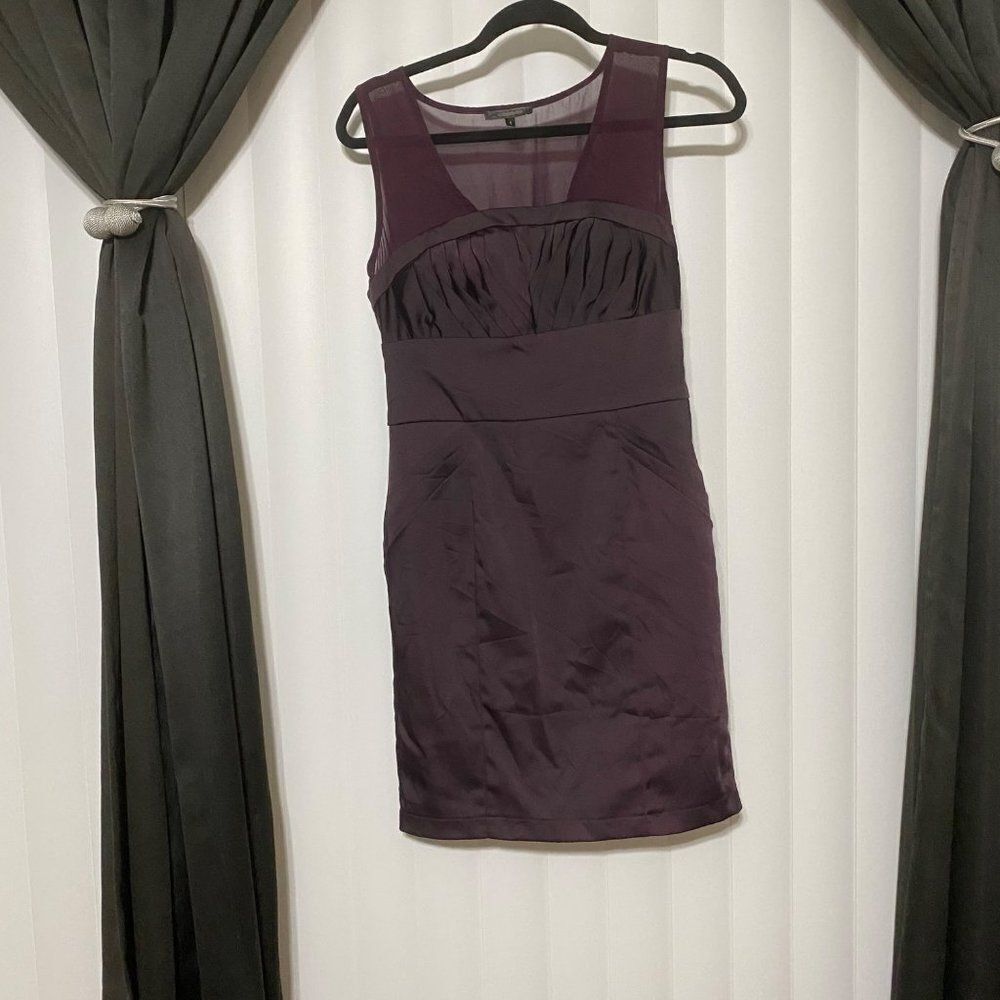 Lucy Paris sheer top purple dress